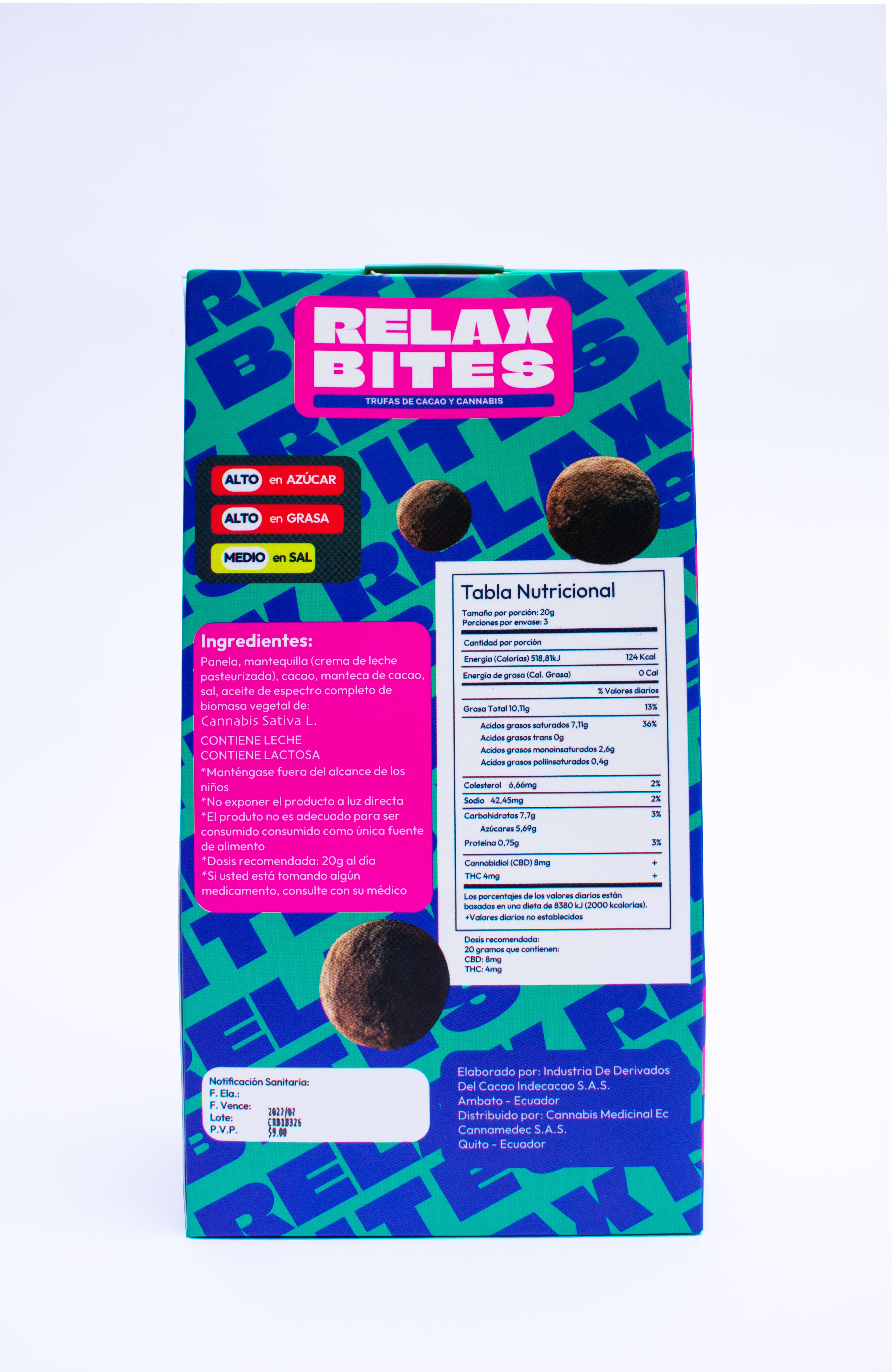 Relax Bites | Trufas de Cacao y Cannabis